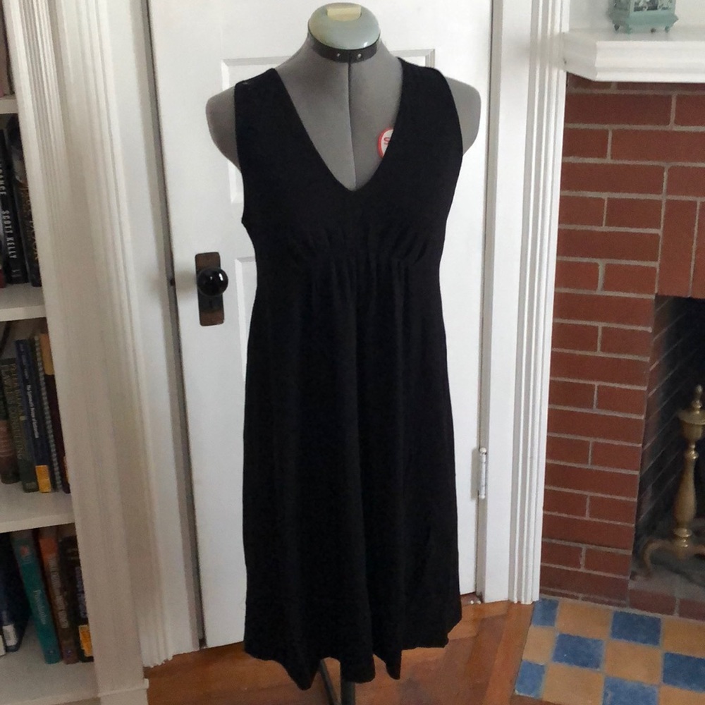 Black racer back sundress knee length